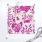 Fuschia Bright Rooster Chickens Toile De Jouy Farmhouse Cottage Chicks Scandinavian Custom Printed Fabric by Spoonflower Various Fabrics by the Yard or Fat Quarter